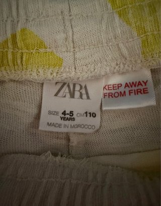 Bermuda Zara bambino 4-5 anni stampa banana
