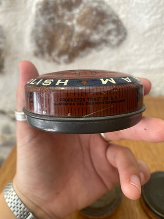 4 latas antiguas betún para zapatos