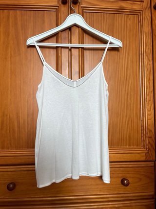Top Massimo Dutti Blanco Brillo Tirantes