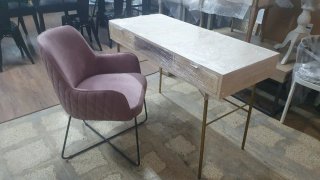 Escritorio ratán 2 cajones madera y metal NUEVO