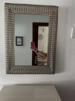 Espejo decorativo plateado