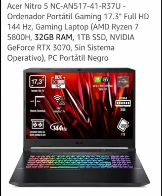 Acer Nitro 5 Gaming Laptop 17.3 FHD 144Hz