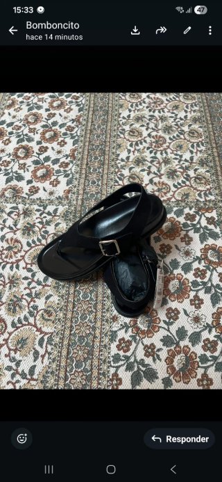 Sandalias de piel ante negras