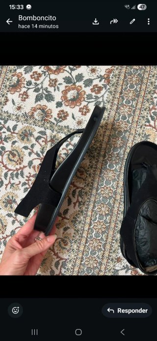 Sandalias de piel ante negras