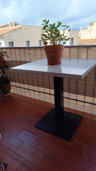Mesa de terraza/jardín madera y metal