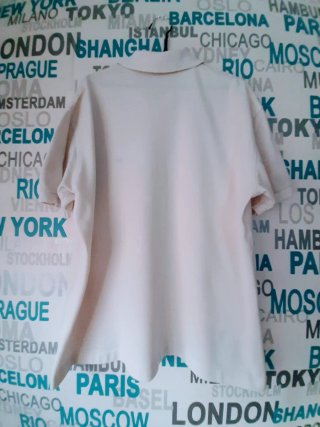 Polo Burberry Blanco Vintage 90s Talla XXL Algodón
