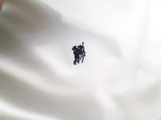 Polo Burberry Blanco Vintage 90s Talla XXL Algodón