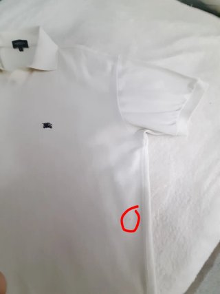 Polo Burberry Blanco Vintage 90s Talla XXL Algodón