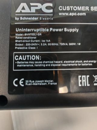 UPS APC BXV700LI-GR non funzionante