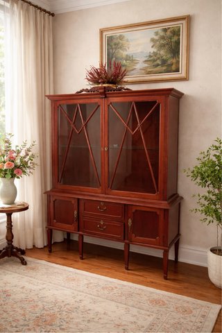 Vitrina Vintage Madera y Cristal