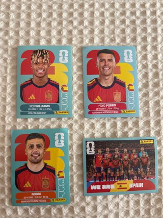 Cromos Mundial 2026 España (Nico Williams, Rodri,
