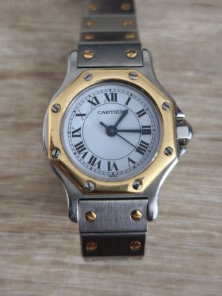 Reloj Cartier Santos Octogonal acero y oro