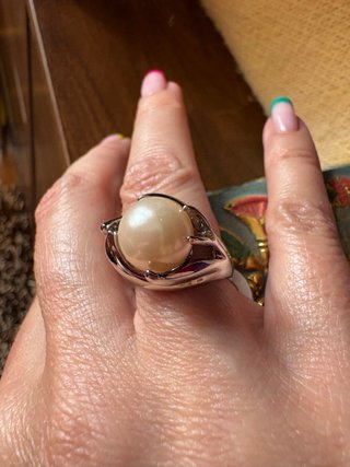 Anillo plata perla fantasía talla 17