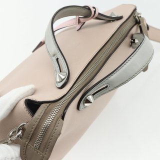 FENDI By The Way Shoulder Bag Leather 2way Beige