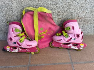 Patines rosas Oxelo con bolsa
