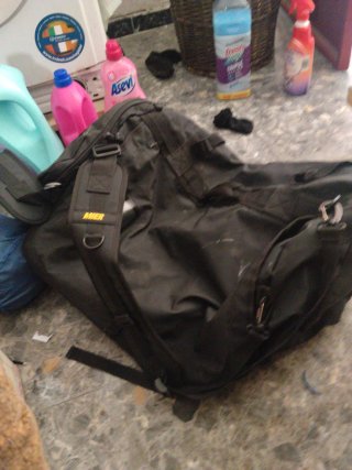Mochila de viaje y mochilero