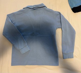 Polo manga larga azul 3 años