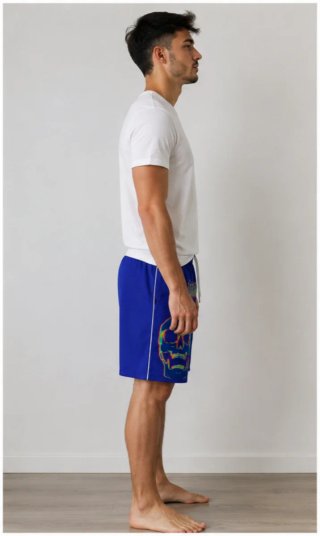Bermudas hombre azules con estampado