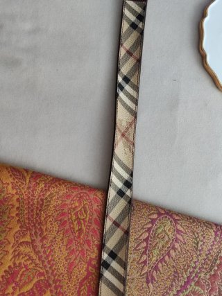 Cinturón Burberry Beige marton burdeos