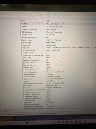 HP Omen 17 Laptop 32GB RAM, 2TB SSD, GTX 1070. I7