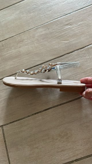 Sandali infradito gioiello oro e argento