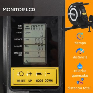 Máquina de Remo Plegable con Resistencia Ajustable