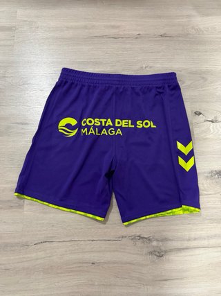 Shorts Málaga CF Morado y Amarillo Talla M