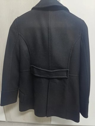 Abrigo paño negro - Zara - Talla M