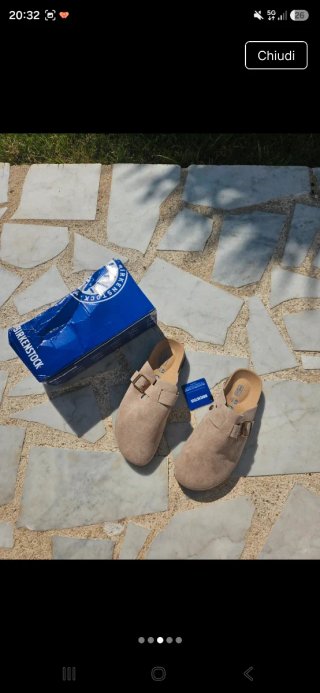 Birkenstock Boston Camoscio Beige