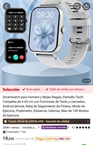 Reloj Inteligente GWENLAND Gris