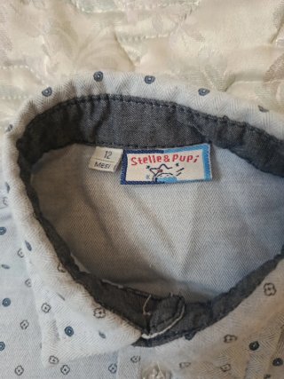 Completo bimbo: cardigan, camicia e jeans