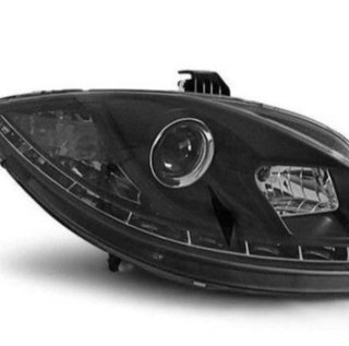 Faros delanteros para Seat Leon 2 05-09 DRL Fondo