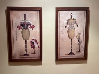 Pareja de cuadros de moda vintage