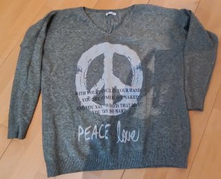Sudadera con estampado Peace Love