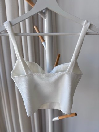 Top corto blanco Zara Talla S