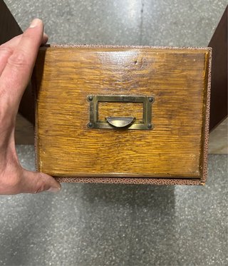 Conjunto 3 archivadores madera de roble antiguos