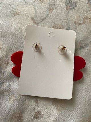 Pendientes flor 3D rojos y rosas