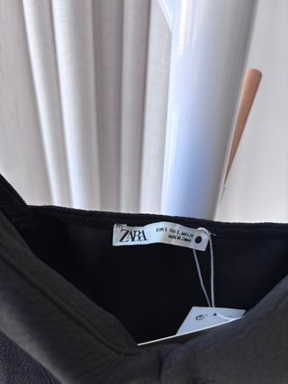 Top negro Zara Talla S nuevo con etiqueta