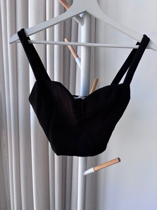 Top negro Zara Talla S nuevo con etiqueta