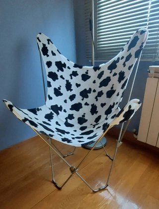 Silla Mariposa Estampado Vaca