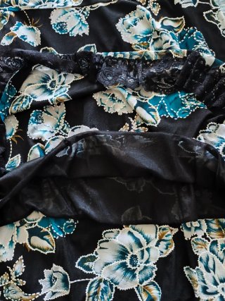 Falda midi estampada flores talla L