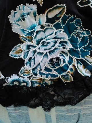 Falda midi estampada flores talla L