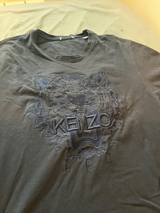 Camiseta Kenzo Azul Bordada