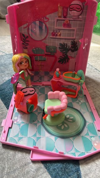 Juego de juguetes de parque infantil y tiendas
