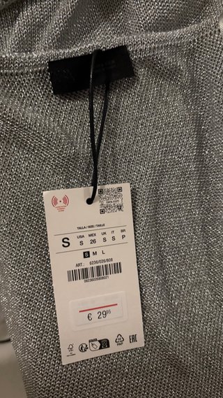 Vestido Zara plateado espalda descubierta