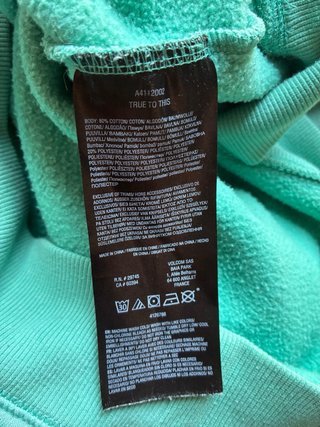 Volcom Sudadera Teal Talla M Stone Stack