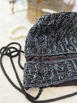 Bolso de fiesta vintage con pedrería