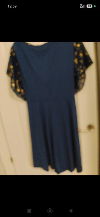 Vestido azul con estrellas doradas Talla XL