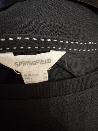 Camiseta negra con encaje talla M