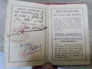 Carnet Cruz Roja 1958